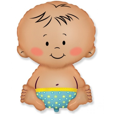 ФОЛЬГИРОВАННАЯ ФИГУРА "МАЛЫШ - МАЛЬЧИК"