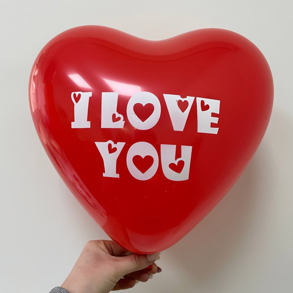 Ø 30 см шар в форме сердца "I love you"