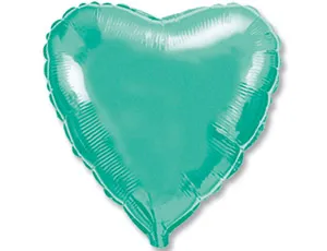 Сердце Металик зеленое